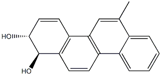 (1R,2R)-1,2-ジヒドロ-6-メチルクリセン-1,2-ジオール 化学構造式