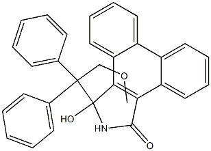 2,3-Dihydro-3-(1,1-diphenyl-2-methoxyethyl)-3-hydroxy-1H-dibenz[e,g]isoindol-1-one,,结构式