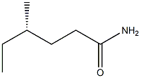 [S,(+)]-4-メチルヘキサンアミド 化学構造式