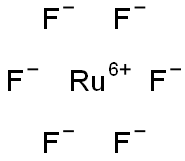 ルテニウム(VI)ヘキサフルオリド 化学構造式