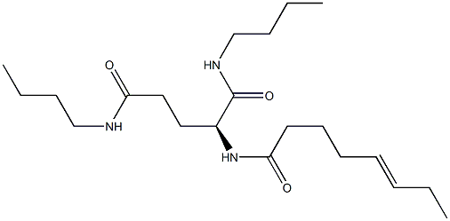 N2-(5-Octenoyl)-N1,N5-dibutylglutaminamide Structure