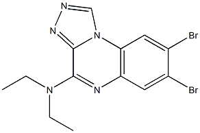 7,8-Dibromo-4-diethylamino[1,2,4]triazolo[4,3-a]quinoxaline Struktur