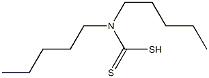 N,N-ジペンチルジチオカルバミン酸 化学構造式