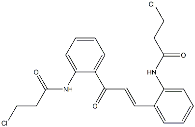 2,2'-ビス[(3-クロロプロパノイル)アミノ]-trans-カルコン 化学構造式