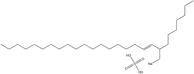 硫酸2-ヘプチル-3-ヘニコセニル=ナトリウム 化学構造式