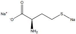 (R)-2-アミノ-4-(ソジオチオ)ブタン酸ナトリウム 化学構造式