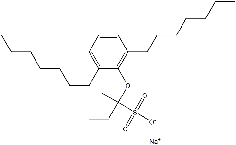 2-(2,6-Diheptylphenoxy)butane-2-sulfonic acid sodium salt Structure