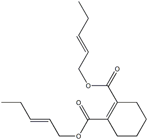 1-Cyclohexene-1,2-dicarboxylic acid bis(2-pentenyl) ester Structure