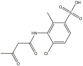 3-(Acetoacetylamino)-4-chloro-2-methylbenzenesulfonic acid,,结构式