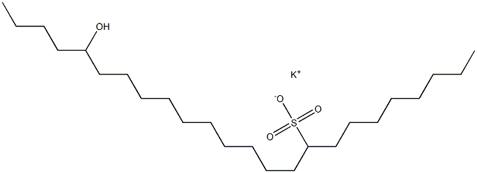 20-Hydroxytetracosane-9-sulfonic acid potassium salt Struktur