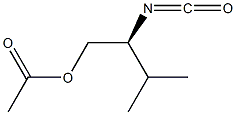 (+)-Acetic acid (S)-2-isocyanato-3-methylbutyl ester Structure