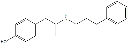 4-[2-(3-Phenylpropylamino)propyl]phenol 结构式