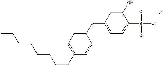 3-Hydroxy-4'-octyl[oxybisbenzene]-4-sulfonic acid potassium salt,,结构式