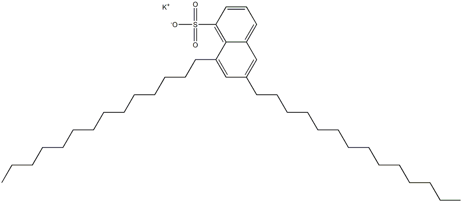 6,8-Ditetradecyl-1-naphthalenesulfonic acid potassium salt Structure