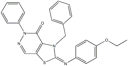 2-(4-Ethoxyphenylimino)-3-benzyl-5-phenylthiazolo[4,5-d]pyridazin-4(5H)-one Structure