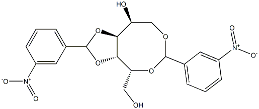2-O,6-O:3-O,4-O-Bis(3-nitrobenzylidene)-L-glucitol,,结构式