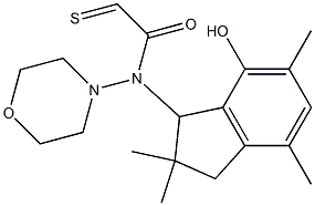 2,3-Dihydro-3-[thiomorpholinoacetylamino]-2,2,5,7-tetramethyl-1H-inden-4-ol,,结构式