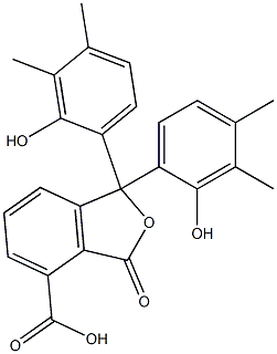 1,3-Dihydro-1,1-bis(2-hydroxy-3,4-dimethylphenyl)-3-oxoisobenzofuran-4-carboxylic acid,,结构式
