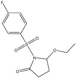 5-Ethoxy-1-[[4-fluorophenyl]sulfonyl]pyrrolidin-2-one Structure