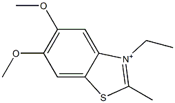 3-Ethyl-5,6-dimethoxy-2-methylbenzothiazol-3-ium 结构式