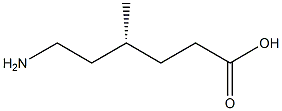 [R,(+)]-6-Amino-4-methylhexanoic acid 结构式