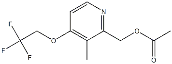 Acetic acid [3-methyl-4-(2,2,2-trifluoroethoxy)-2-pyridinyl]methyl ester Structure
