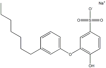 6-Hydroxy-3'-heptyl[oxybisbenzene]-3-sulfonic acid sodium salt Structure