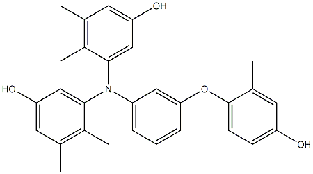 N,N-Bis(5-hydroxy-2,3-dimethylphenyl)-3-(4-hydroxy-2-methylphenoxy)benzenamine Struktur