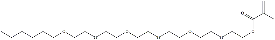 Methacrylic acid 2-[2-[2-[2-[2-[2-(hexyloxy)ethoxy]ethoxy]ethoxy]ethoxy]ethoxy]ethyl ester Structure