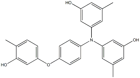 N,N-Bis(3-hydroxy-5-methylphenyl)-4-(3-hydroxy-4-methylphenoxy)benzenamine Structure