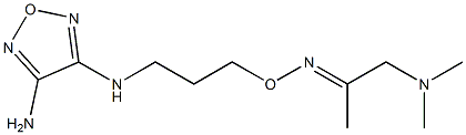 1-Dimethylamino-2-propanone O-[3-[[4-aminofurazan-3-yl]amino]propyl]oxime Struktur