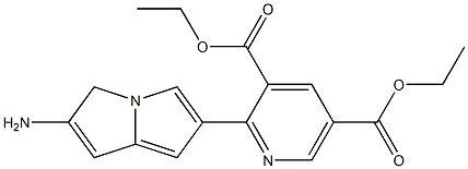 2-Amino-6-pyrrolizinopyridine-3,5-dicarboxylic acid diethyl ester 结构式