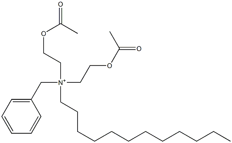 N,N-Bis[2-(acetyloxy)ethyl]-N-dodecylbenzenemethanaminium Structure