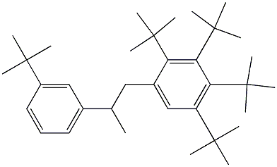 1-(2,3,4,5-Tetra-tert-butylphenyl)-2-(3-tert-butylphenyl)propane,,结构式