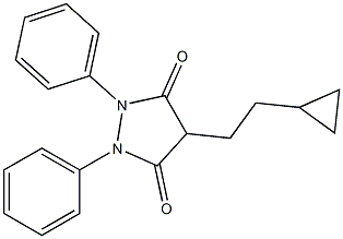 4-(2-Cyclopropylethyl)-1,2-diphenyl-3,5-pyrazolidinedione Structure