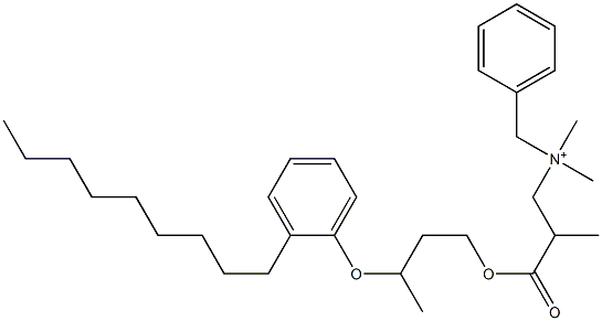 N,N-Dimethyl-N-benzyl-N-[2-[[3-(2-nonylphenyloxy)butyl]oxycarbonyl]propyl]aminium Struktur