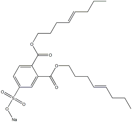 4-(Sodiosulfo)phthalic acid di(4-octenyl) ester,,结构式