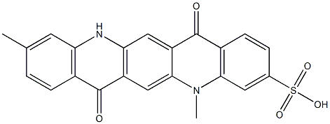 5,7,12,14-Tetrahydro-5,10-dimethyl-7,14-dioxoquino[2,3-b]acridine-3-sulfonic acid Structure