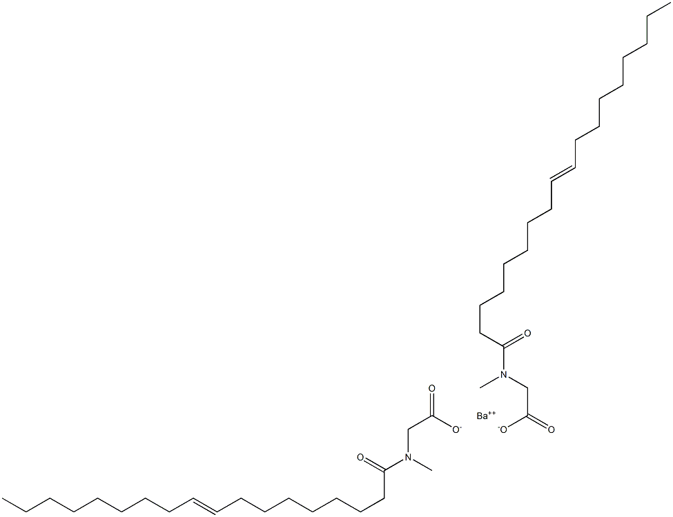 ビス[N-メチル-N-(9-オクタデセノイル)グリシン]バリウム 化学構造式