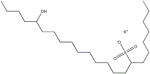 19-Hydroxytricosane-8-sulfonic acid potassium salt Structure
