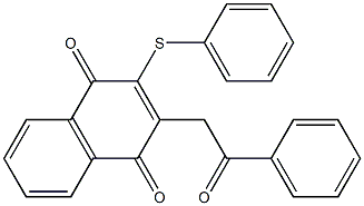 2-Phenylthio-3-[(phenylcarbonyl)methyl]-1,4-naphthoquinone Structure