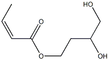 (Z)-2-ブテン酸3,4-ジヒドロキシブチル 化学構造式