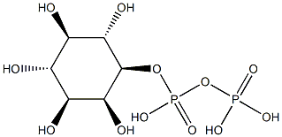 D-myo-イノシトール1-二りん酸 化学構造式