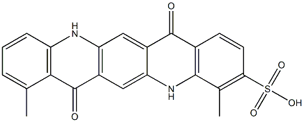 5,7,12,14-Tetrahydro-4,8-dimethyl-7,14-dioxoquino[2,3-b]acridine-3-sulfonic acid 结构式