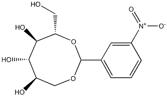 1-O,5-O-(3-Nitrobenzylidene)-L-glucitol 结构式