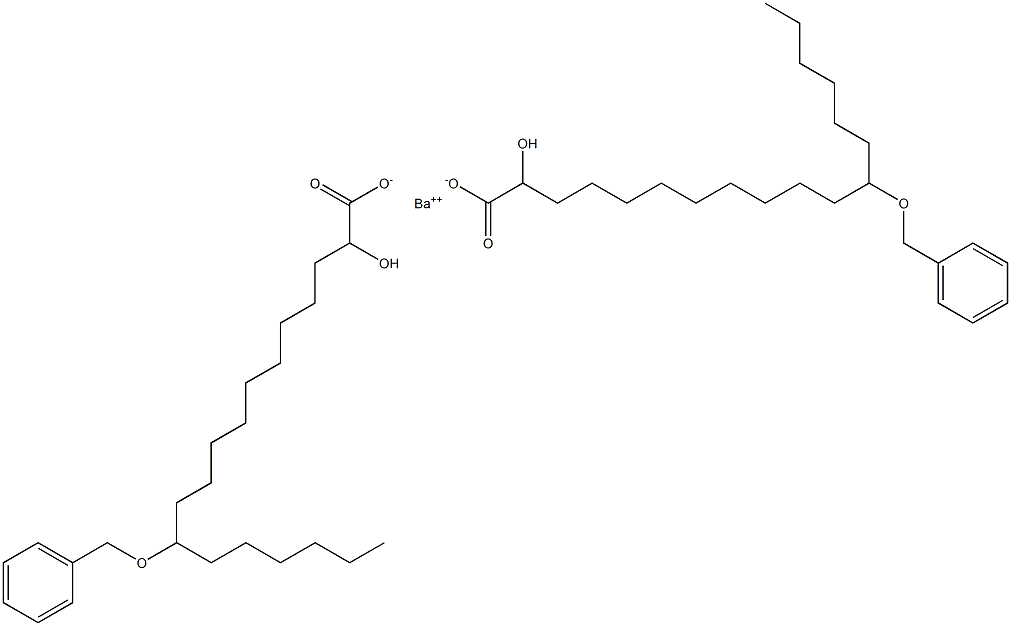 Bis(12-benzyloxy-2-hydroxystearic acid)barium salt,,结构式