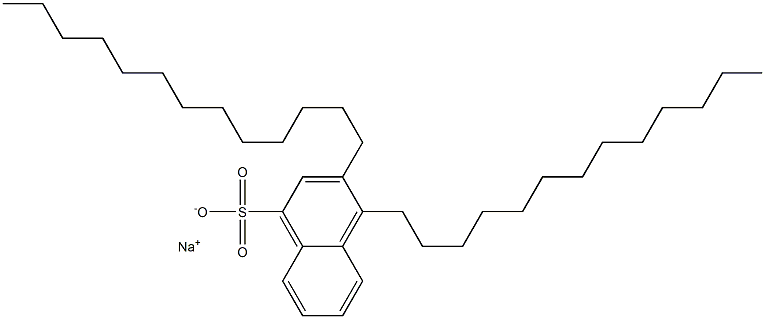 3,4-ジトリデシル-1-ナフタレンスルホン酸ナトリウム 化学構造式
