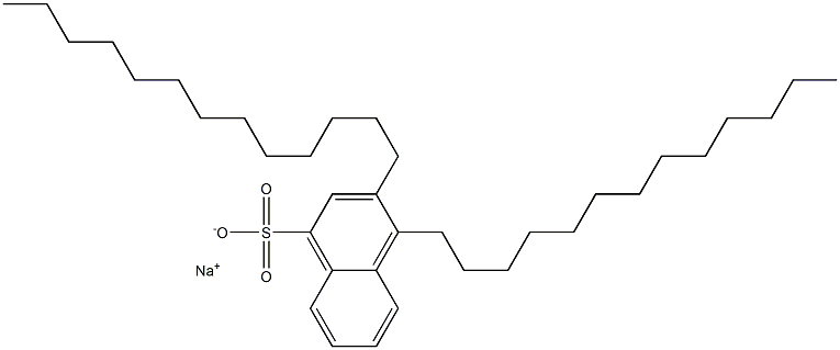 3,4-Ditridecyl-1-naphthalenesulfonic acid sodium salt Structure