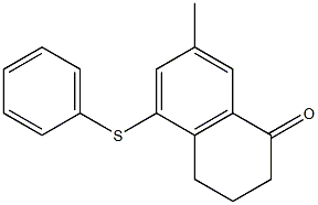 1,2,3,4-Tetrahydro-7-methyl-5-(phenylthio)naphthalen-1-one Structure