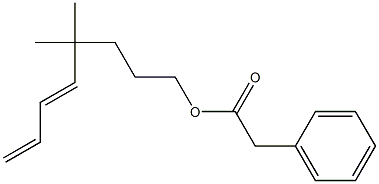 Phenylacetic acid 4,4-dimethyl-5,7-octadienyl ester,,结构式